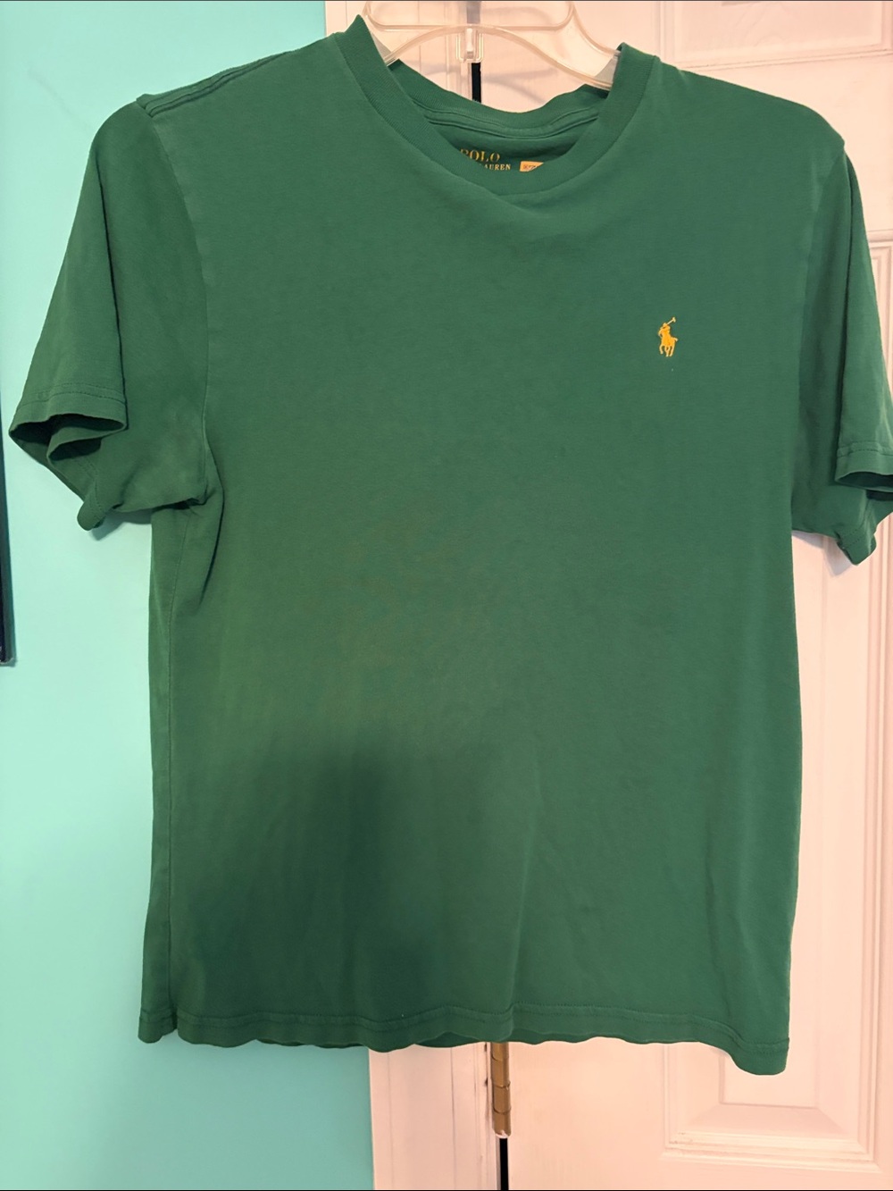 Polo by Ralph Lauren Green Short Sleeve Crew Tee with Yellow Pony